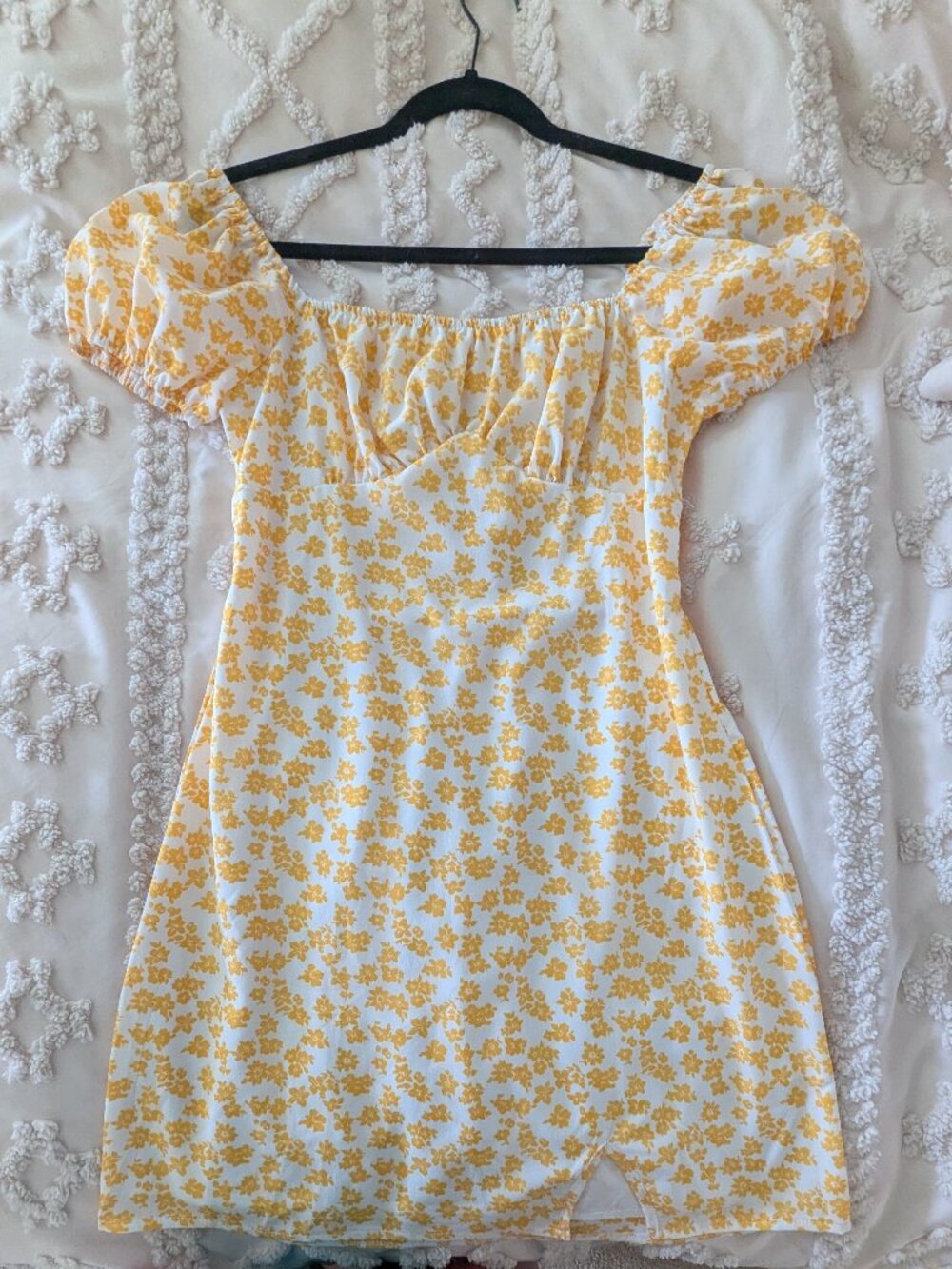 Yellow Floral Summer Dress Size Medium